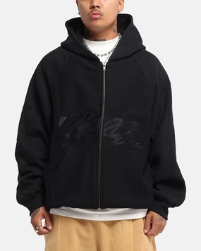 Carre Grit Hoodie Black Odor Control Fabric Taped Zipper Closures