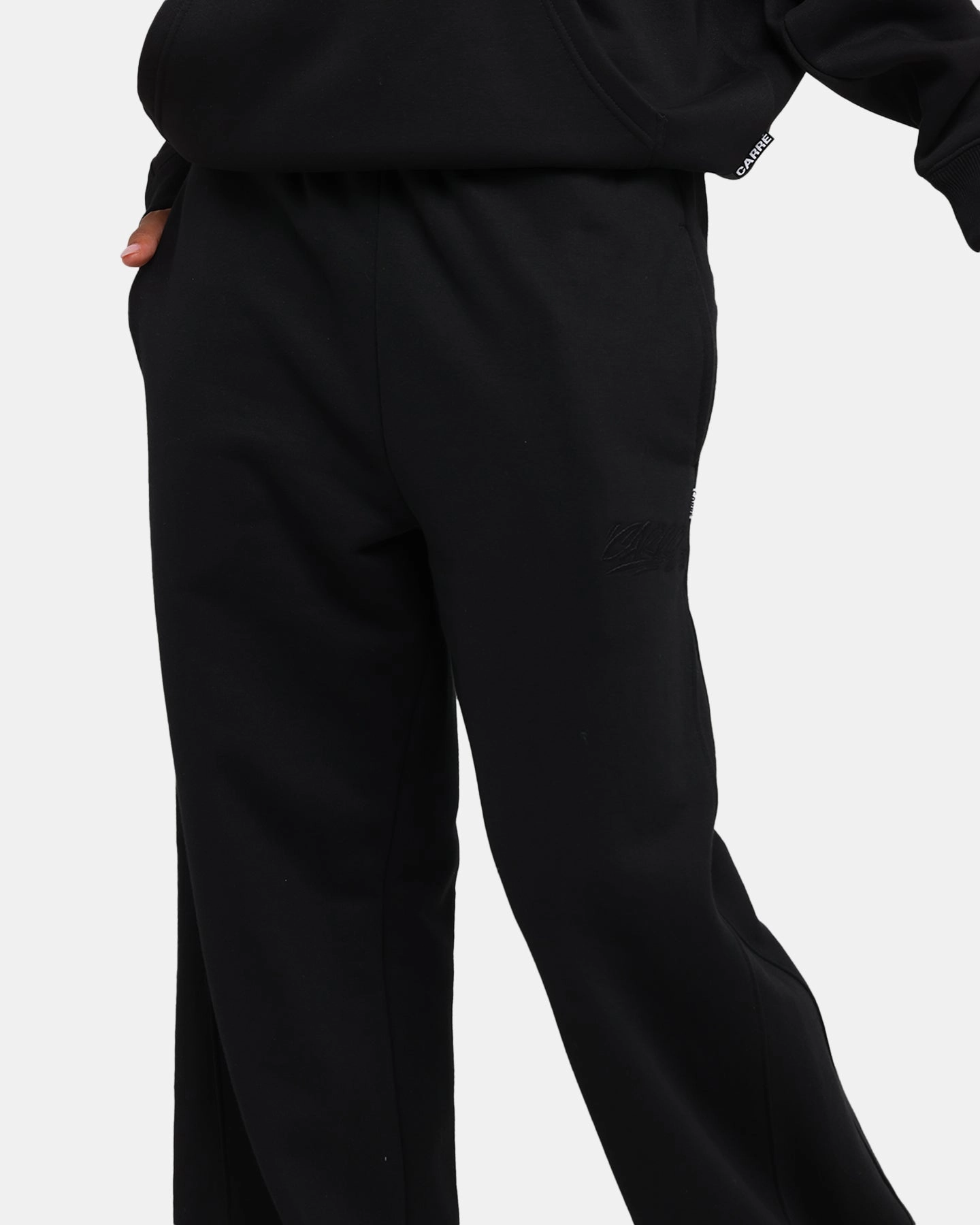 Carre Grit Trackpants Black Soft and Stretchy LightweightDesign
