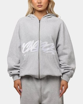Lipstick complementary item Carre Grit Zip Hoodie Grey Marle