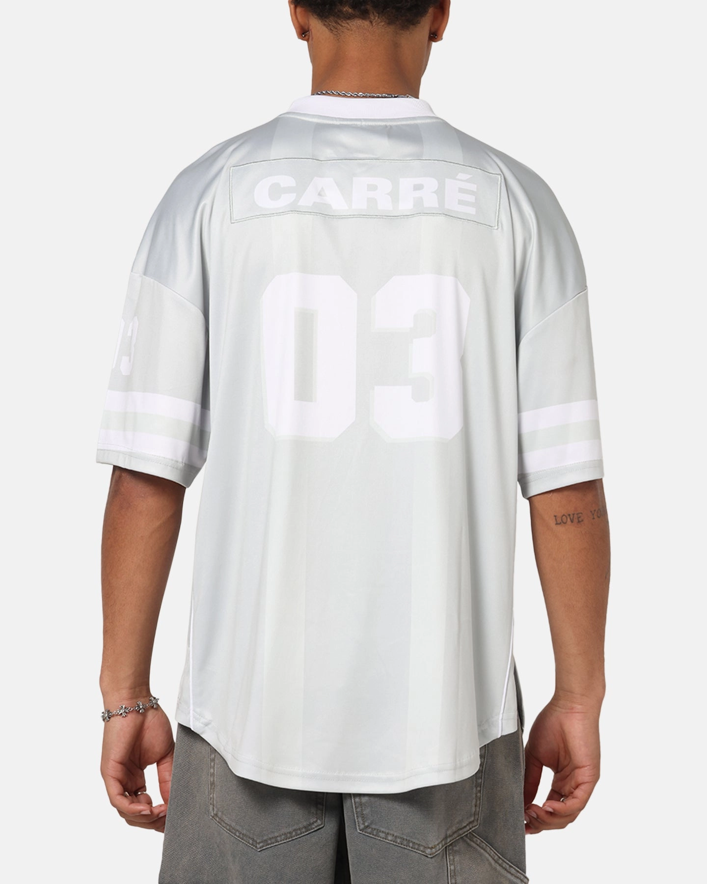 Carre Halftime Football Jersey Grey Wicking Performance Fabric Stretch Fit