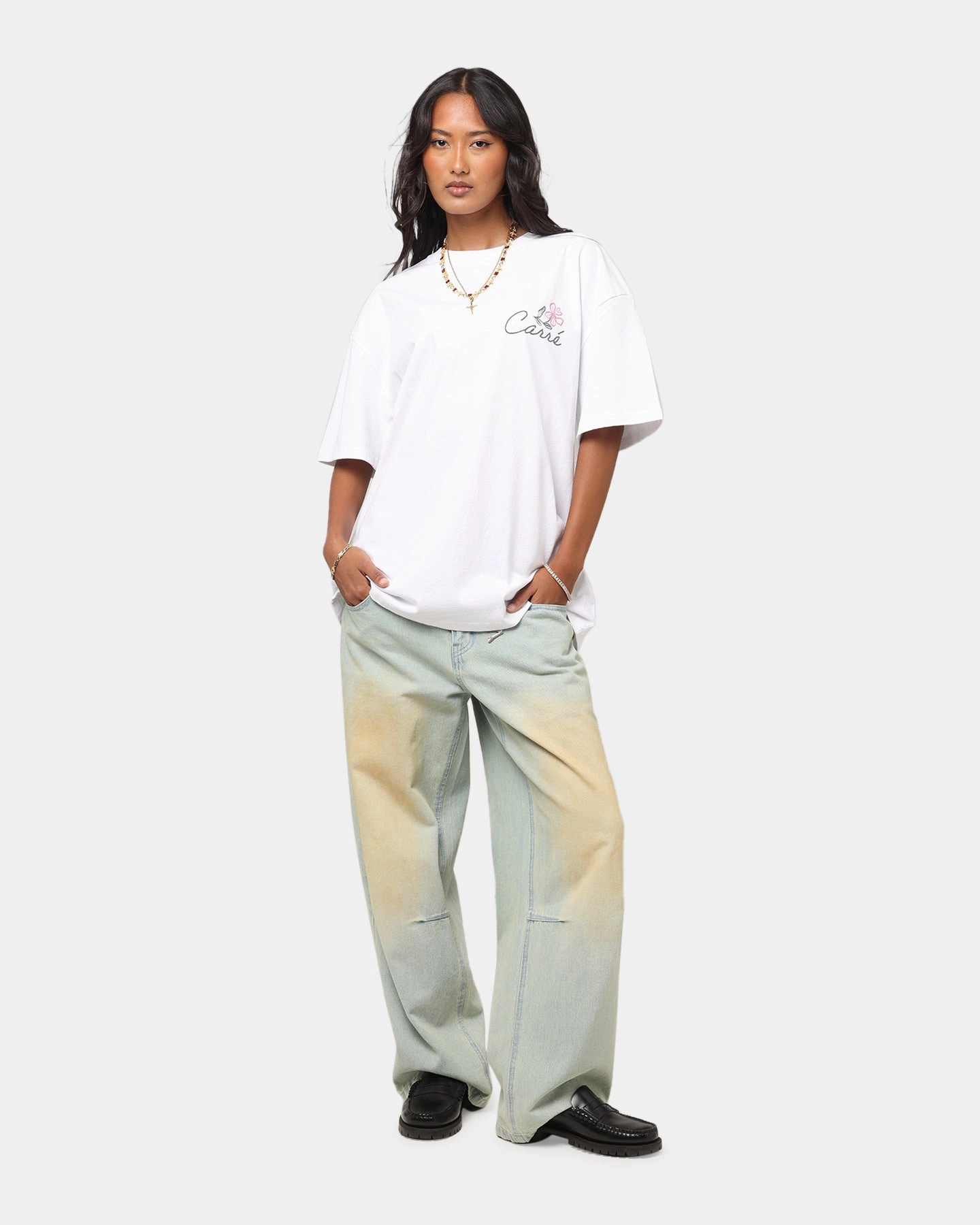 Quick Release Hem Carre Hand Picked T-Shirt White