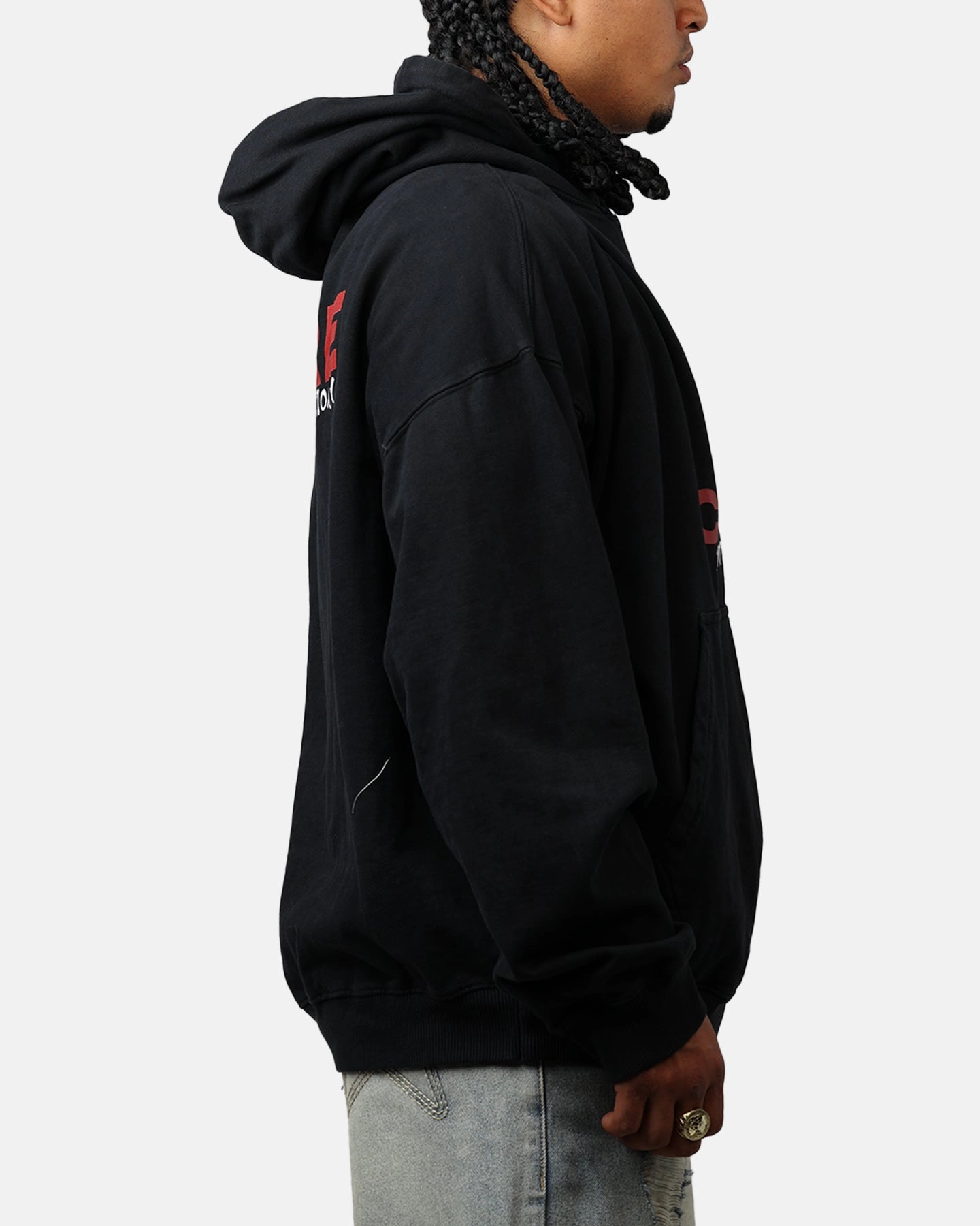 Carre Handdrawn Hoodie Black Premium Fit