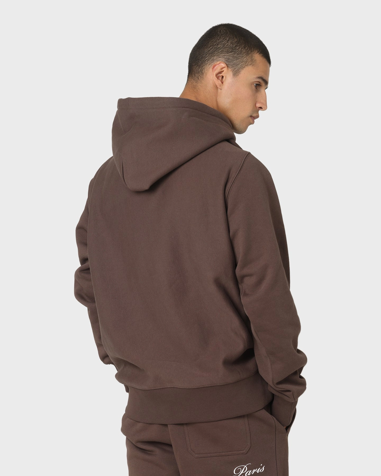Carre Heavyweight CLS Hoodie Dark Brown Four Way Stretch Fabric