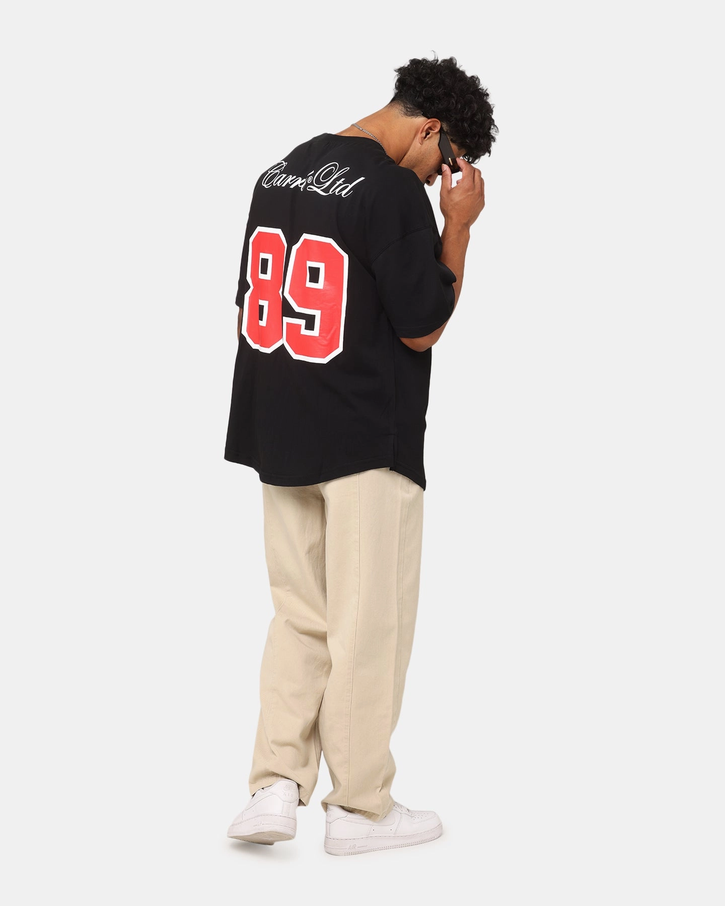OdorResistant Fabric Moisture wicking Carre Hitta Grid Iron T-Shirt Black/Red