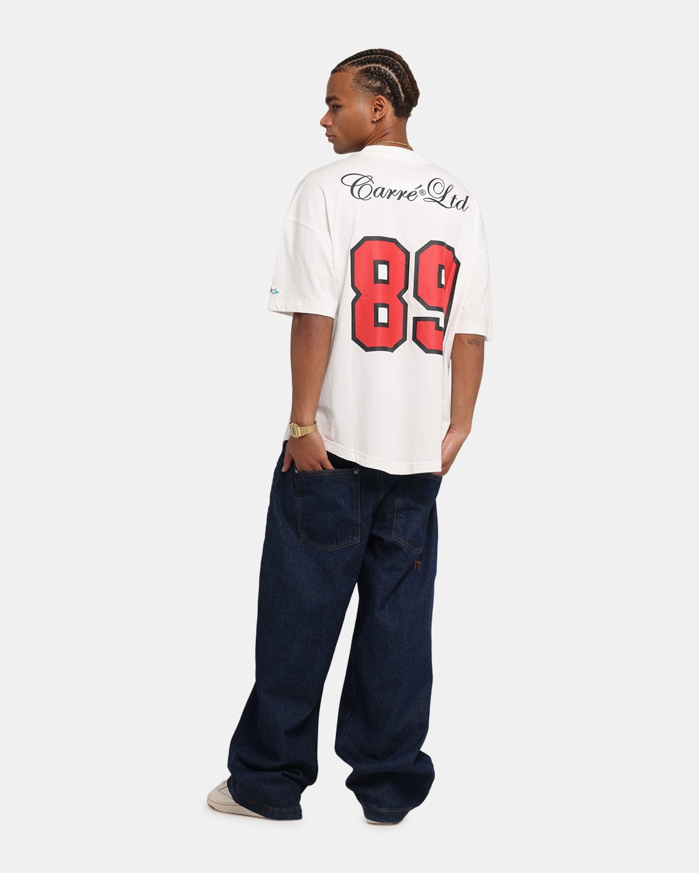 Comfort and style Cozy And Stylish Carre Hitta Grid Iron T-Shirt Off White/Red