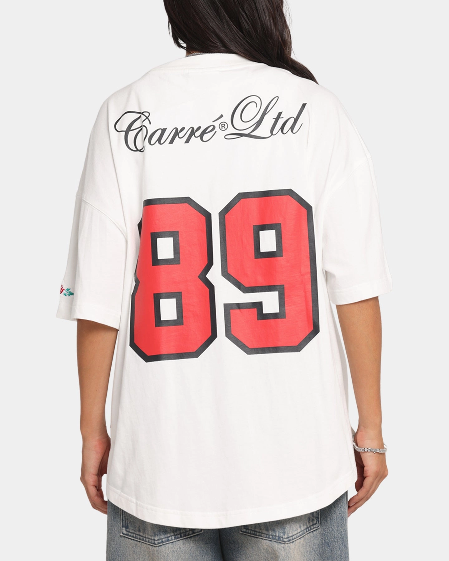 Stylish Casual Comfy Design Carre Hitta Grid Iron T-Shirt Off White/Red
