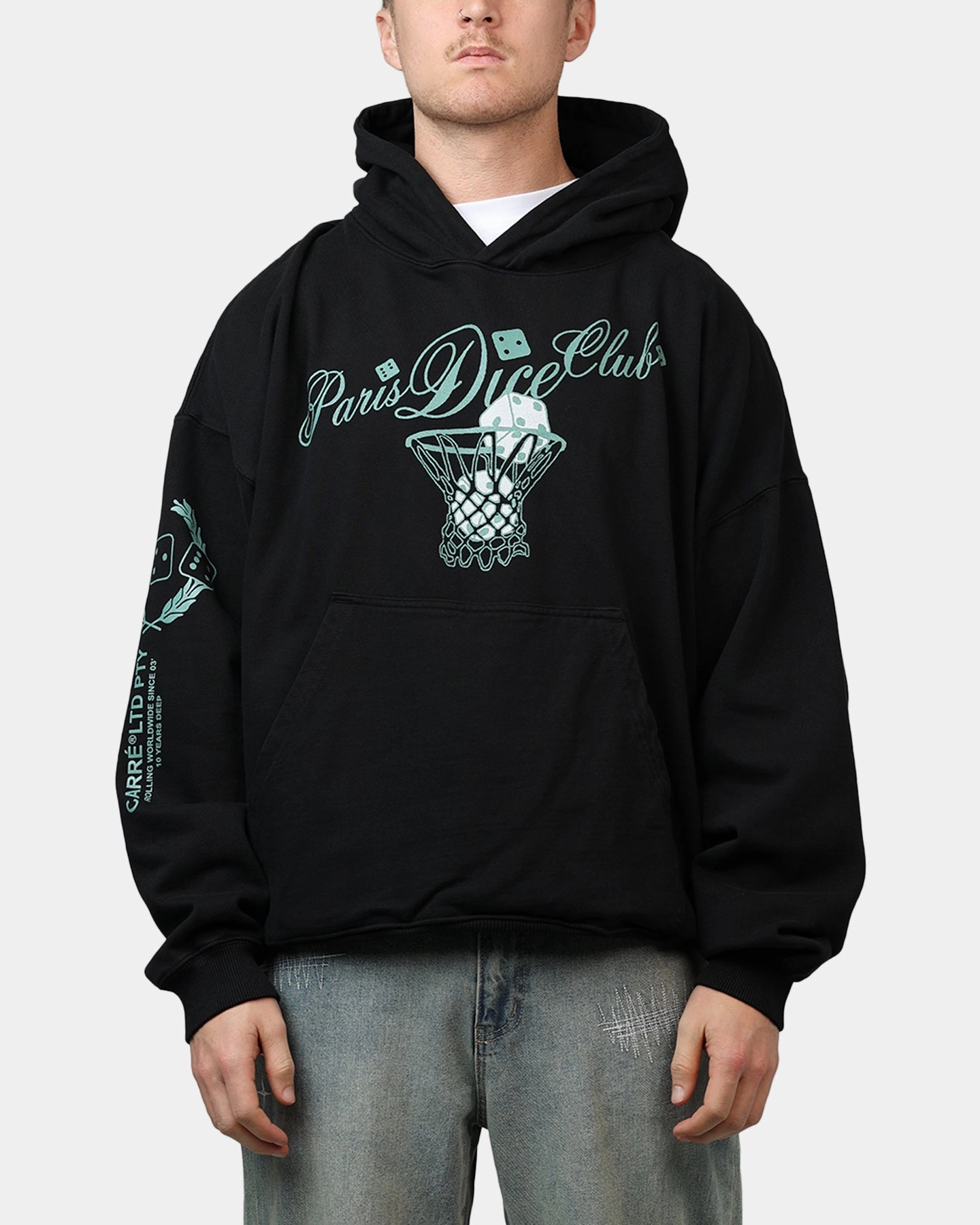 Carre Hooper Hoodie Black Windproof Wear Martial-arts