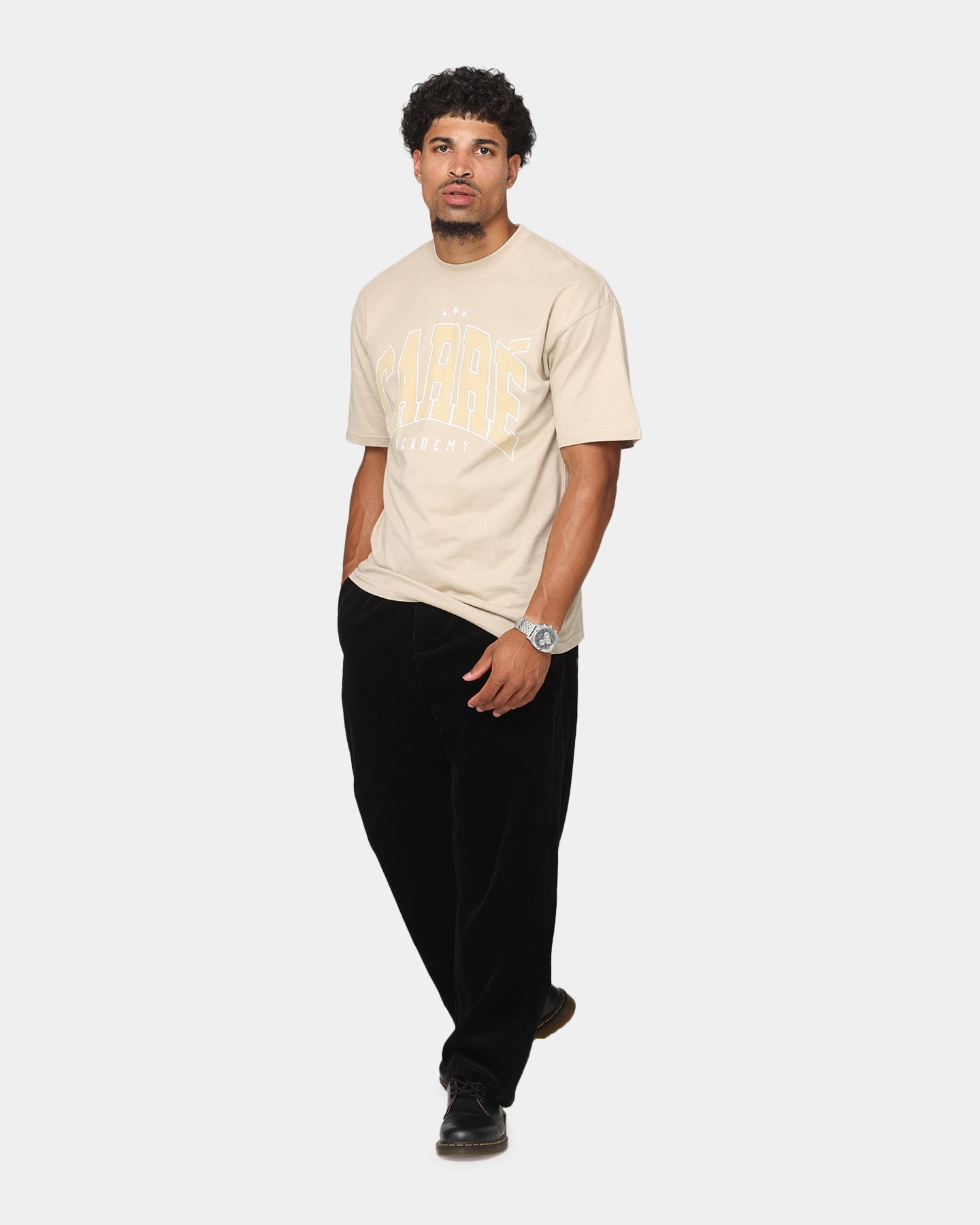 Heather Texture Finish Stylish Casual Carre Institute T-Shirt Stone