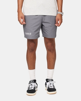 Contoured Articulation Carre International Beach Shorts Charcoal