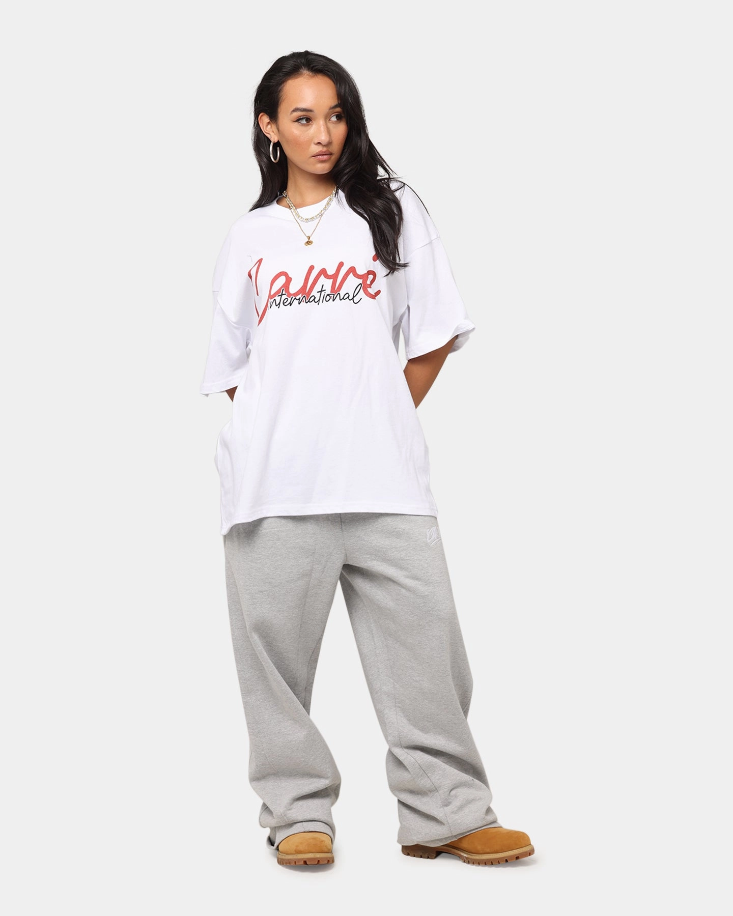 Carre International Script T-Shirt White Minimalist Apparel Minimal Fashion