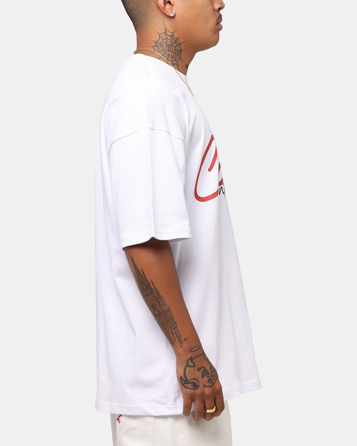 Carre International Script T-Shirt White Office Wear
