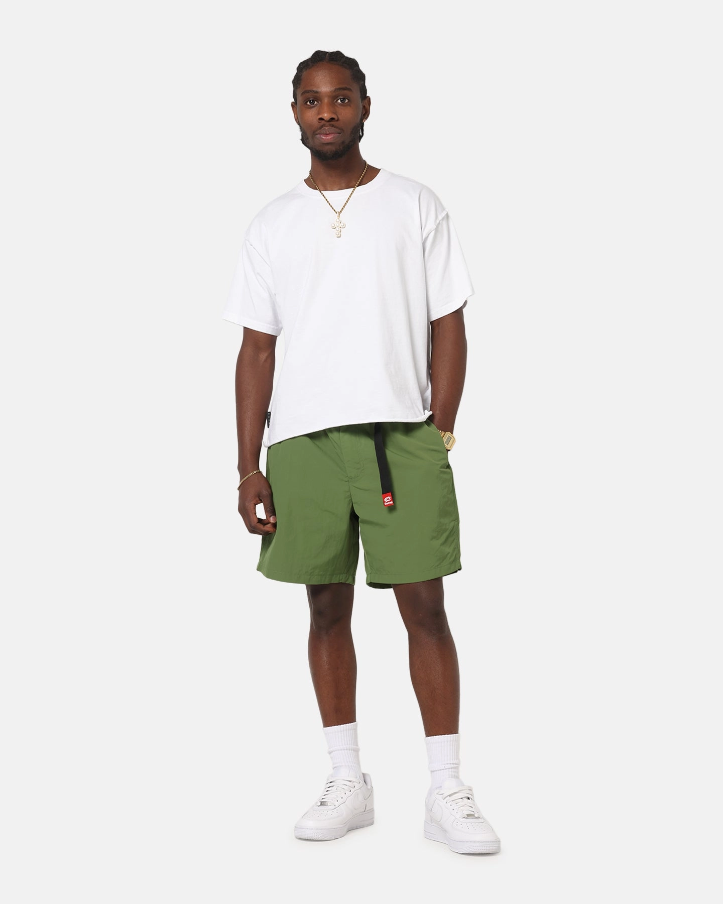 Basic Stretch Carre International Shorts Khaki