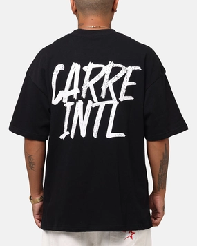 Carre Intl Drop Shoulder T-Shirt Black Cozy Layer Soft and Light Wear