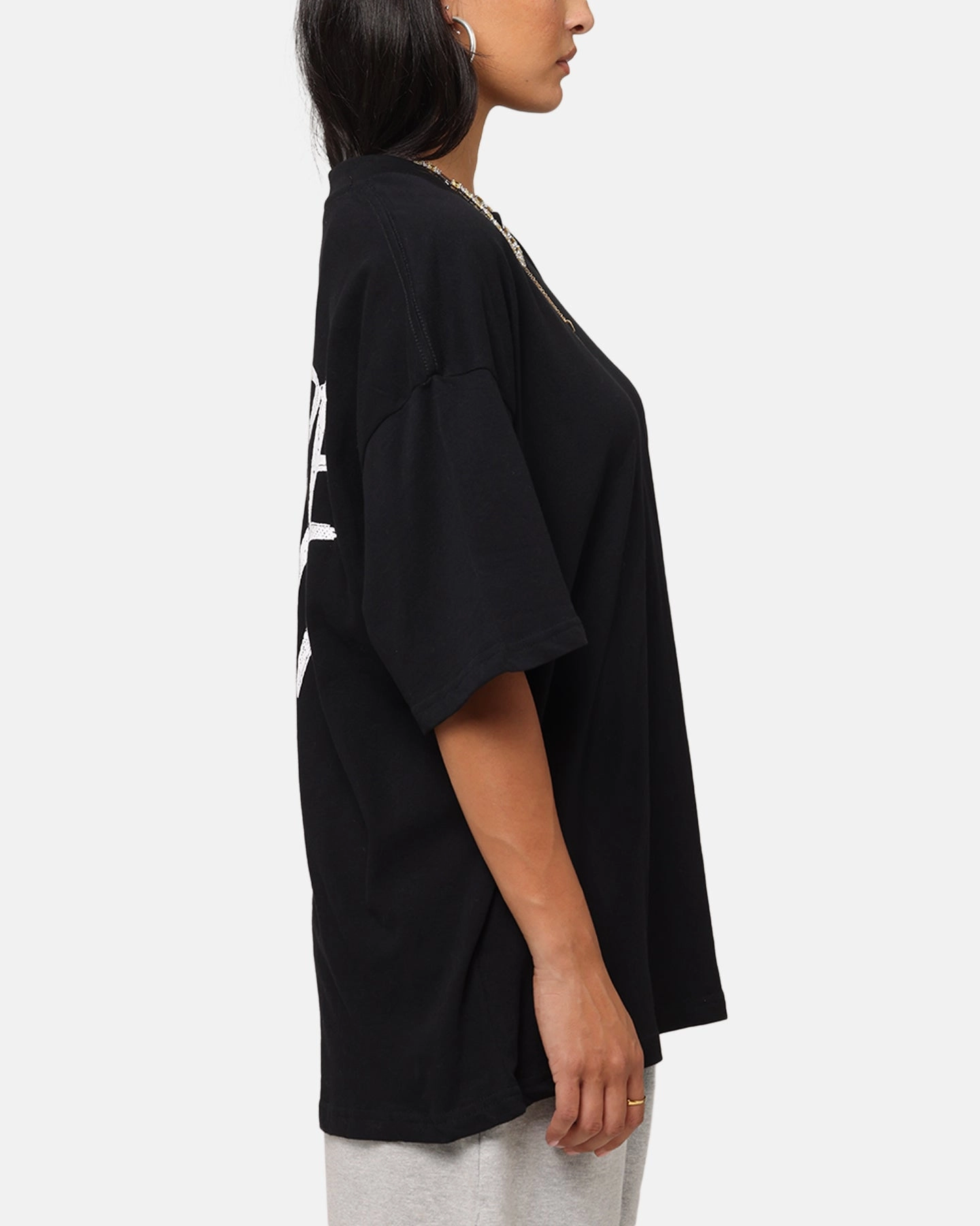 Carre Intl Drop Shoulder T-Shirt Black Sublimation Resistant Fabric