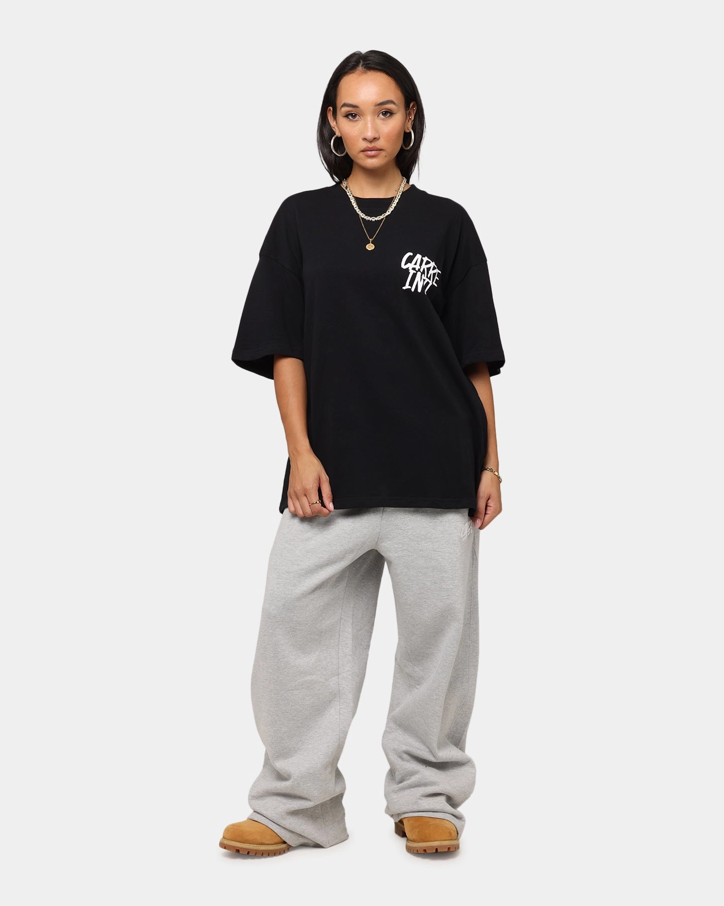 Chic and Cozy Carre Intl Drop Shoulder T-Shirt Black
