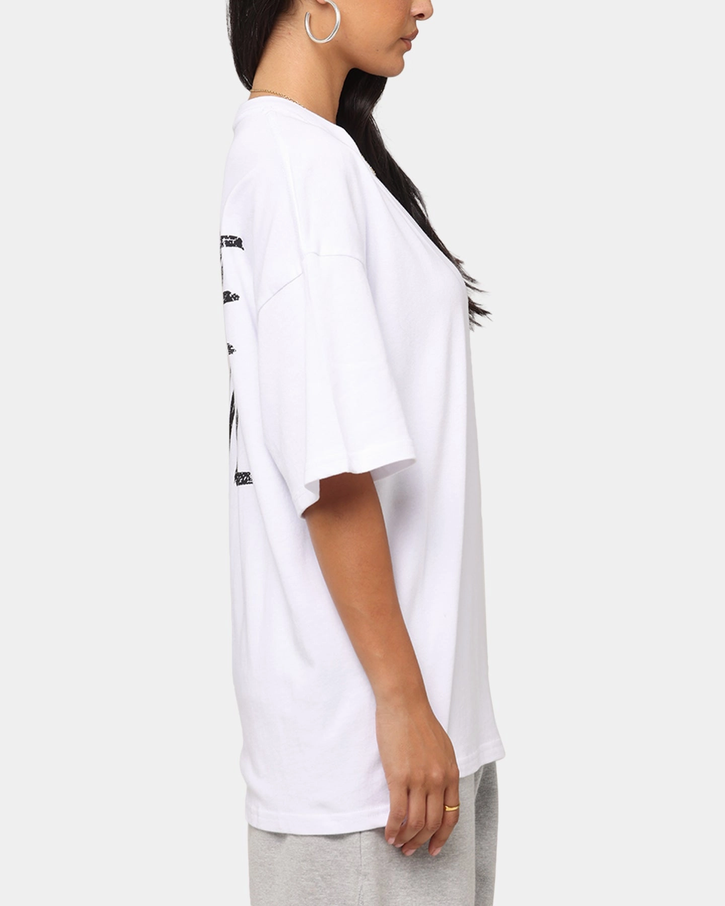 Carre Intl Drop Shoulder T-Shirt White Minimalist Layer Minimal Fashion