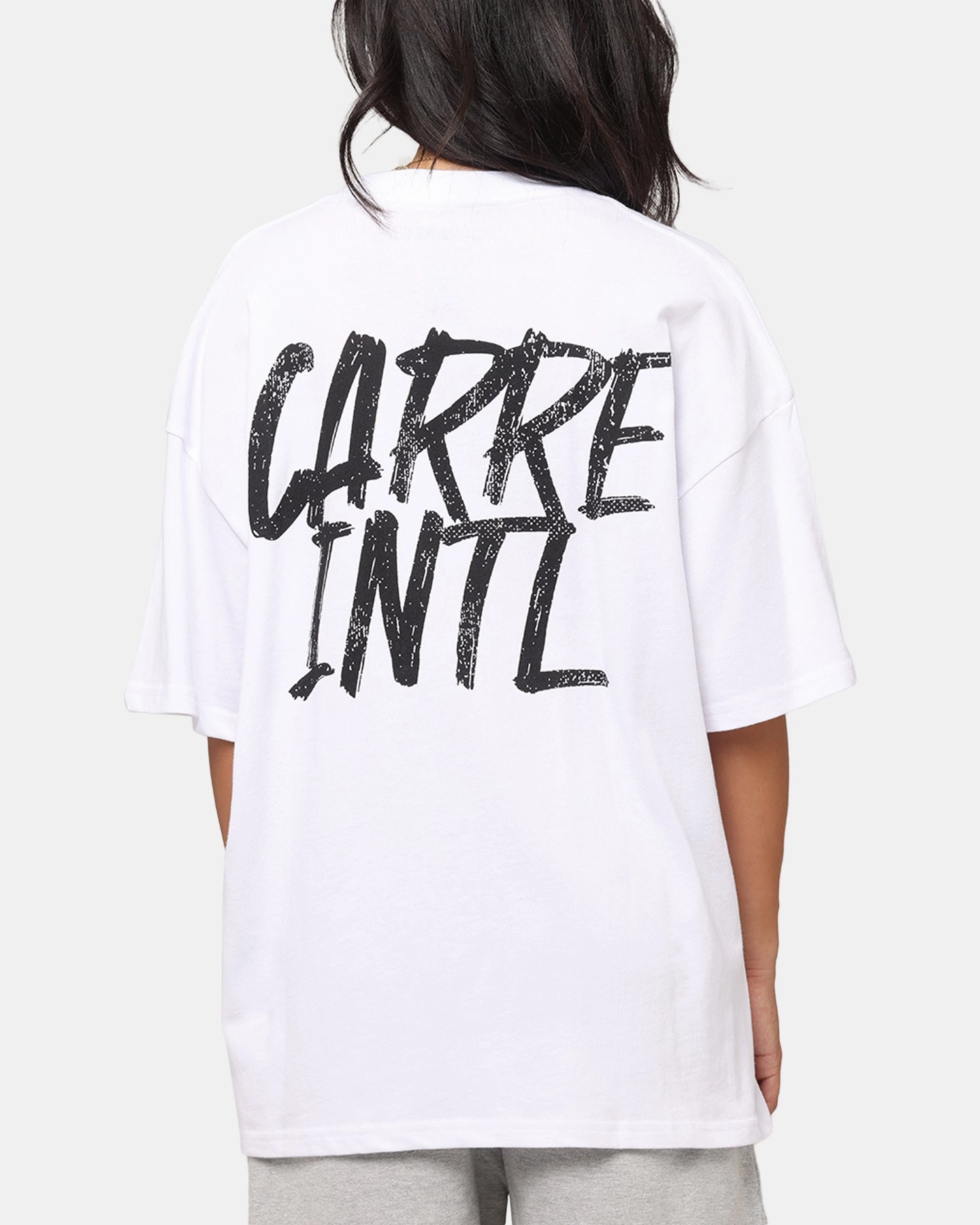 Cool Layer Wear Carre Intl Drop Shoulder T-Shirt White