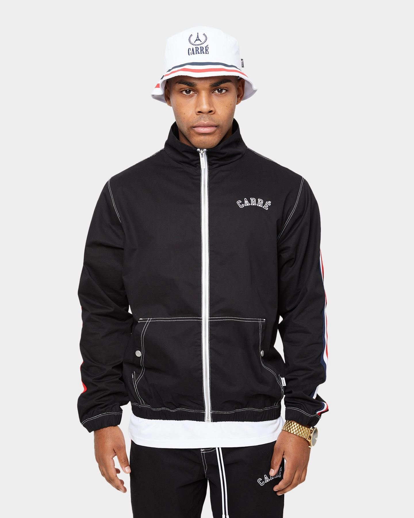 Travel Comfort Carre Jog Track Jacket Black