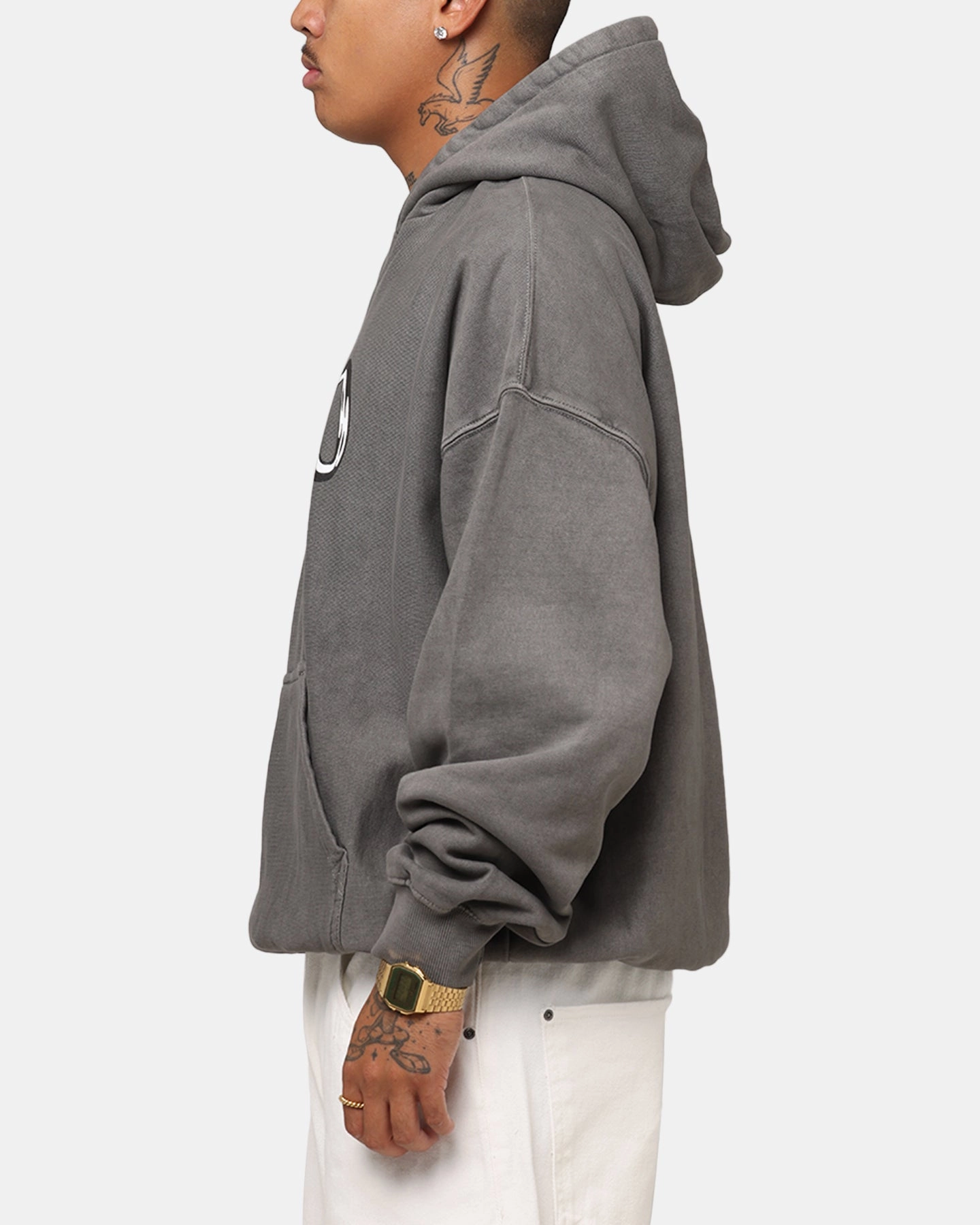 Insulated Layer Carre Link Hoodie Washed Charcoal