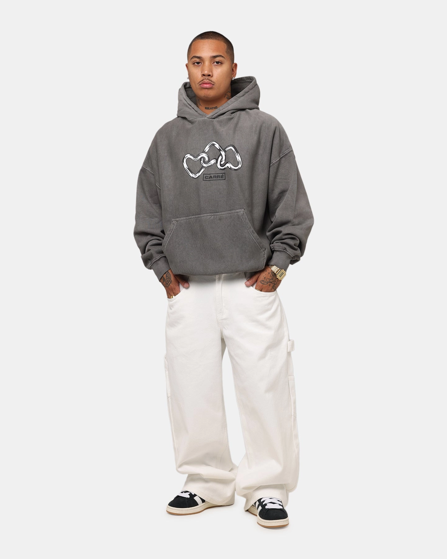 Hiking Ready Carre Link Hoodie Washed Charcoal
