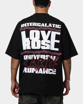Carre Love Rose Vintage T-Shirt Washed Charcoal Yarn Dyed Fabric
