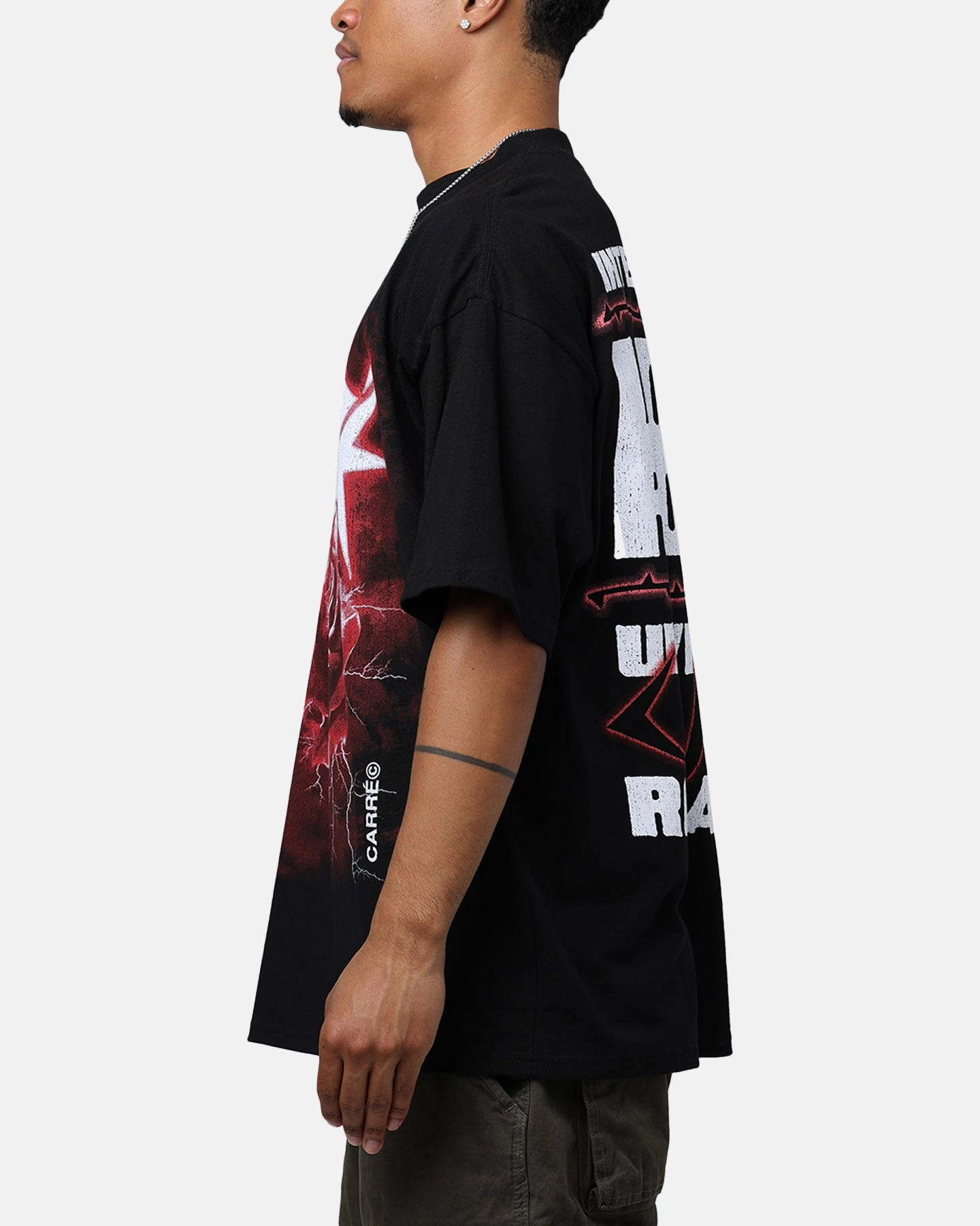 WrinkleFreeFabric Carre Love Rose Vintage T-Shirt Washed Charcoal