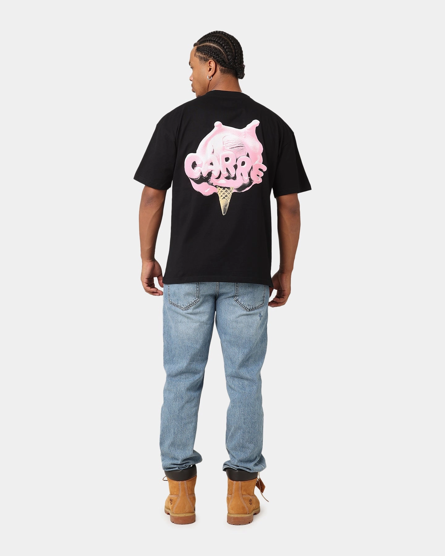 Carre Melted Drop T-Shirt Black Breathable Look Anti-pilling