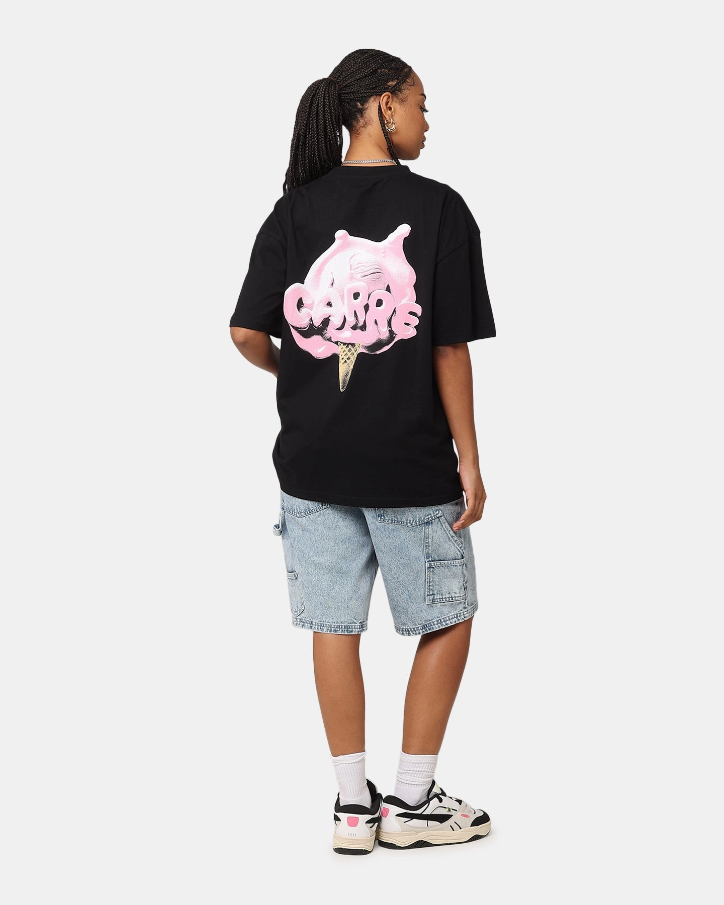 Cozy Look Wear Carre Melted Drop T-Shirt Black