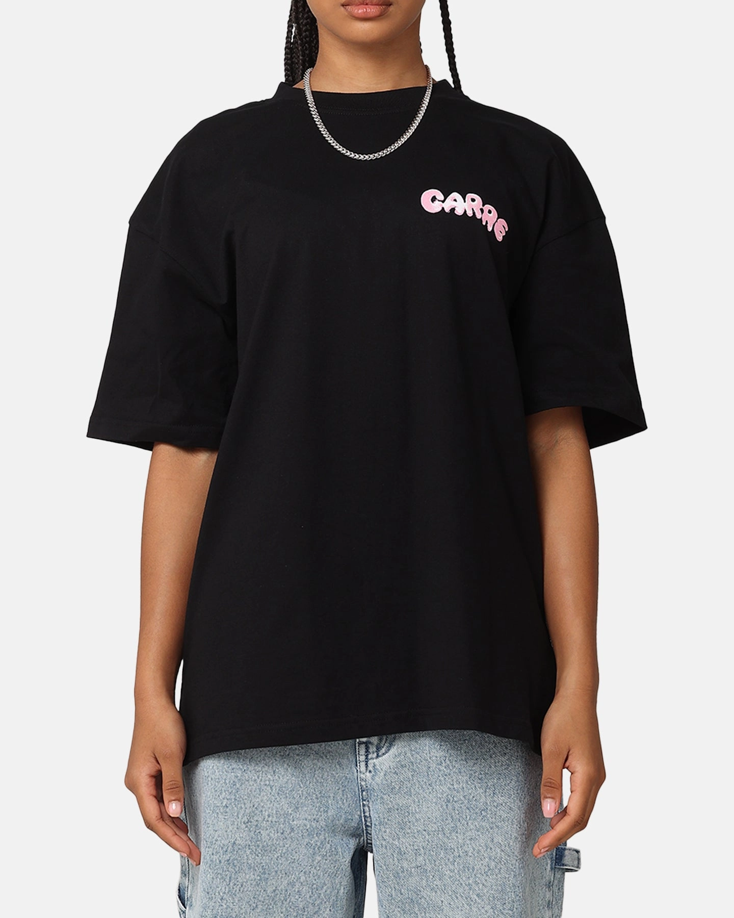 Carre Melted Drop T-Shirt Black Cozy Fit