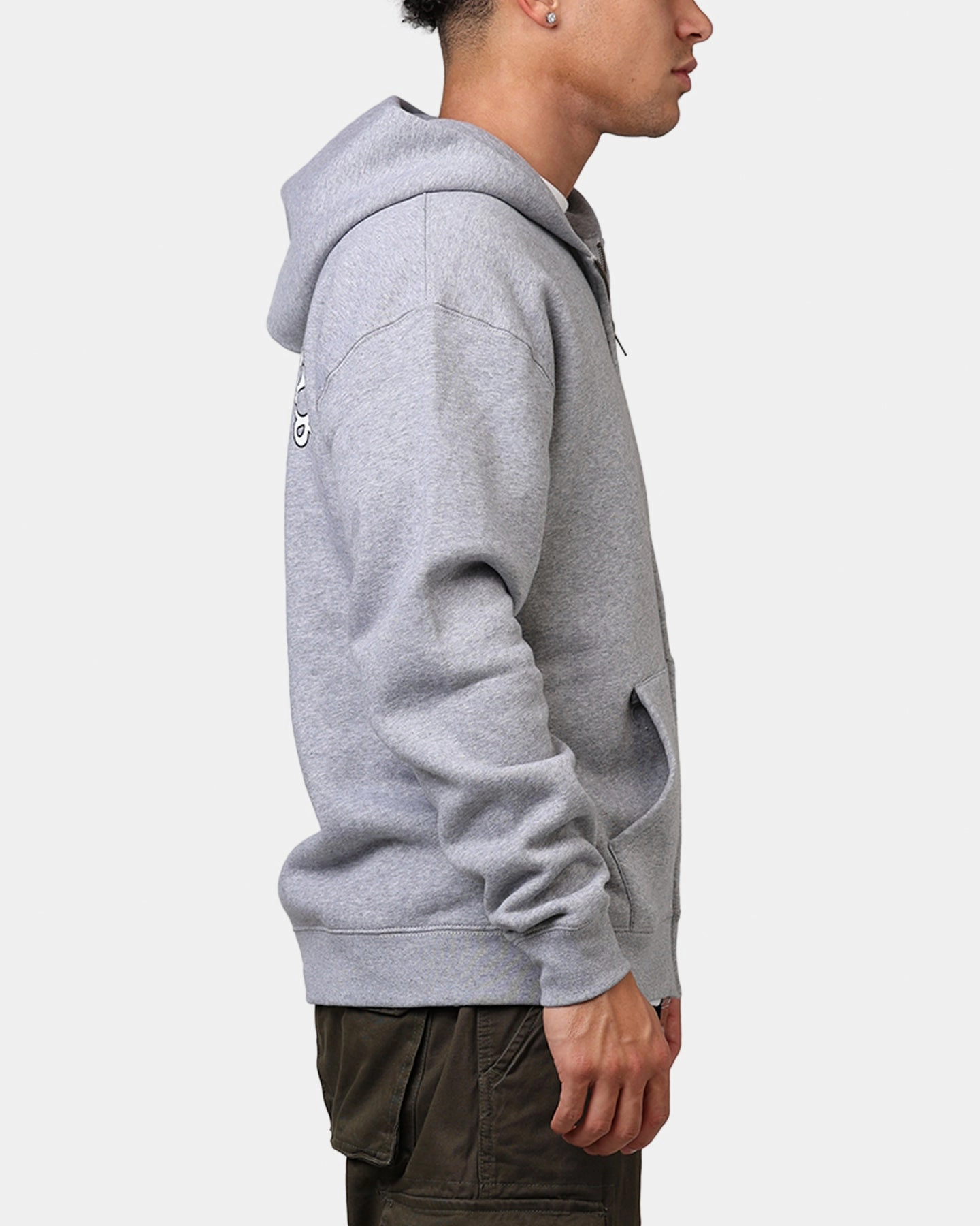 Carre Members Only Zip Hoodie Grey Marle Base Layer rainy
