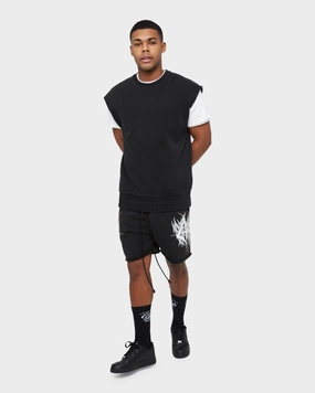 Carre Metalle Muscle Crewneck Black Versatile Layer