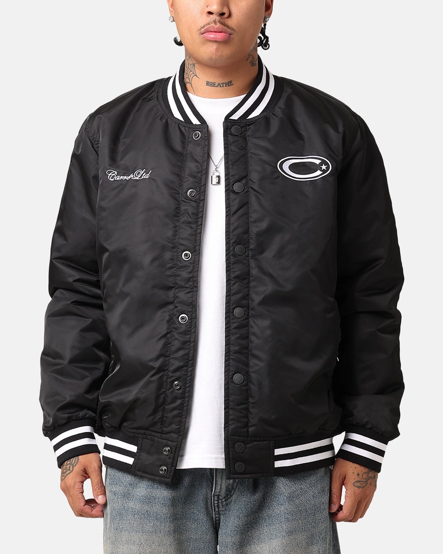 History Breathable Lining Carre MVC Varsity Jacket Black