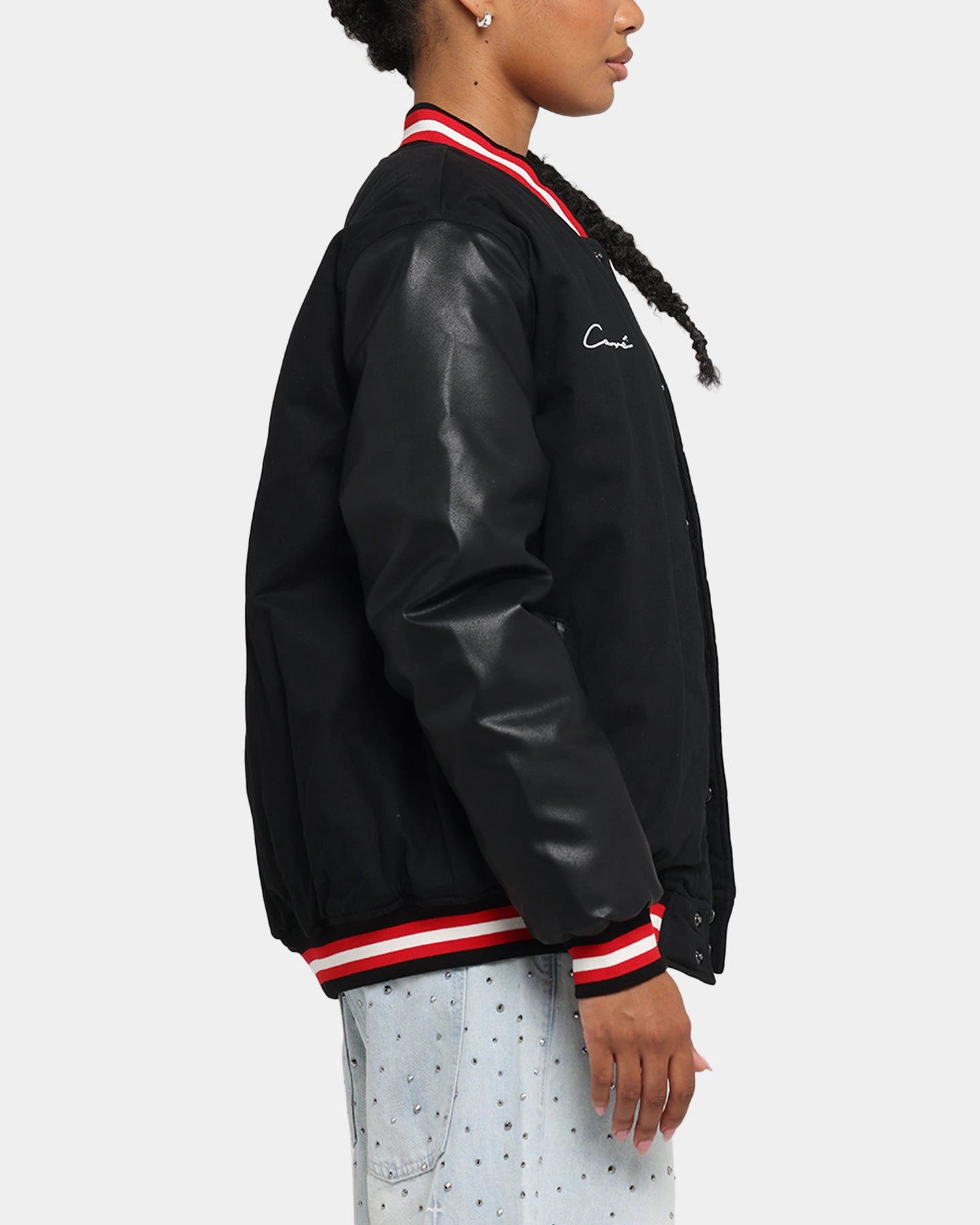 clean design Carre MVP Varsity Jacket Black/Red