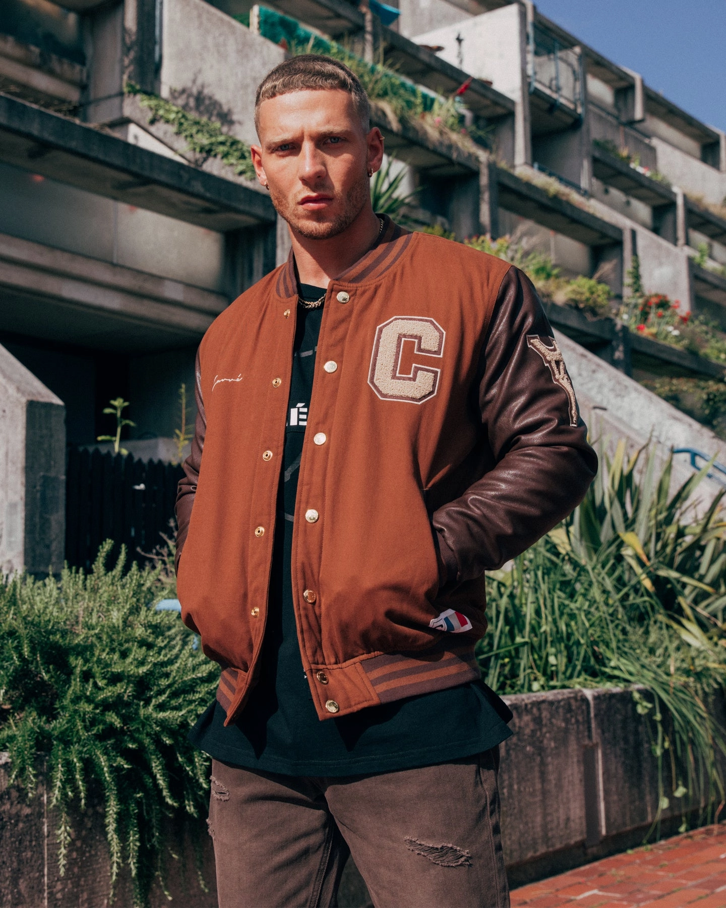 Carre MVP Varsity Jacket Chocolate picnic - goers photographers