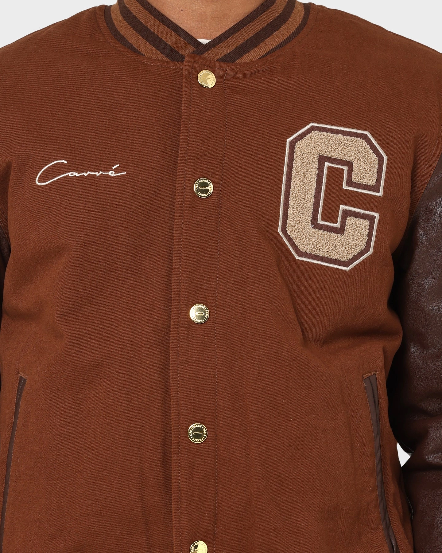 Ventilated Back Carre MVP Varsity Jacket Chocolate