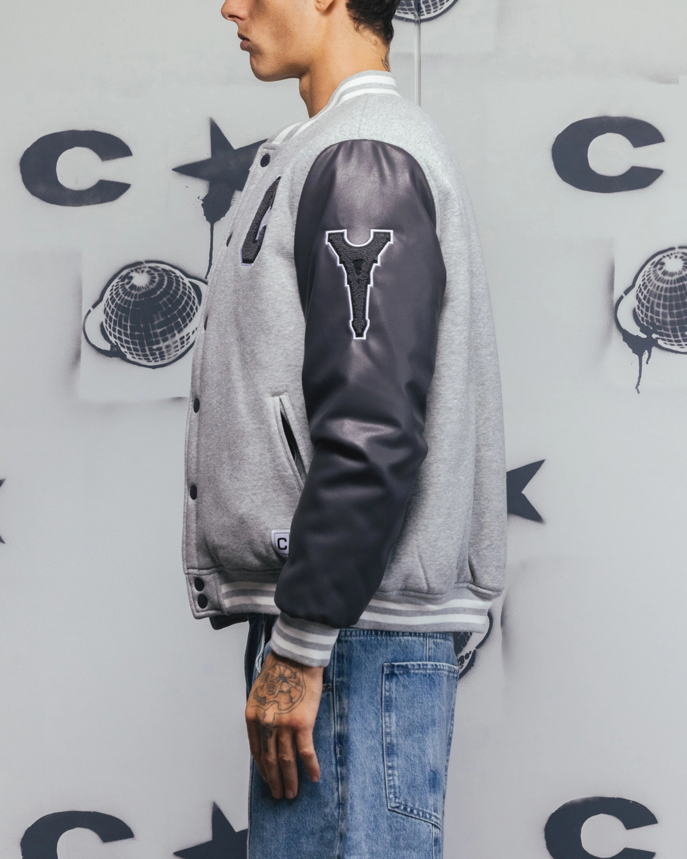 Carre MVP Varsity Jacket Grey Loose-fit