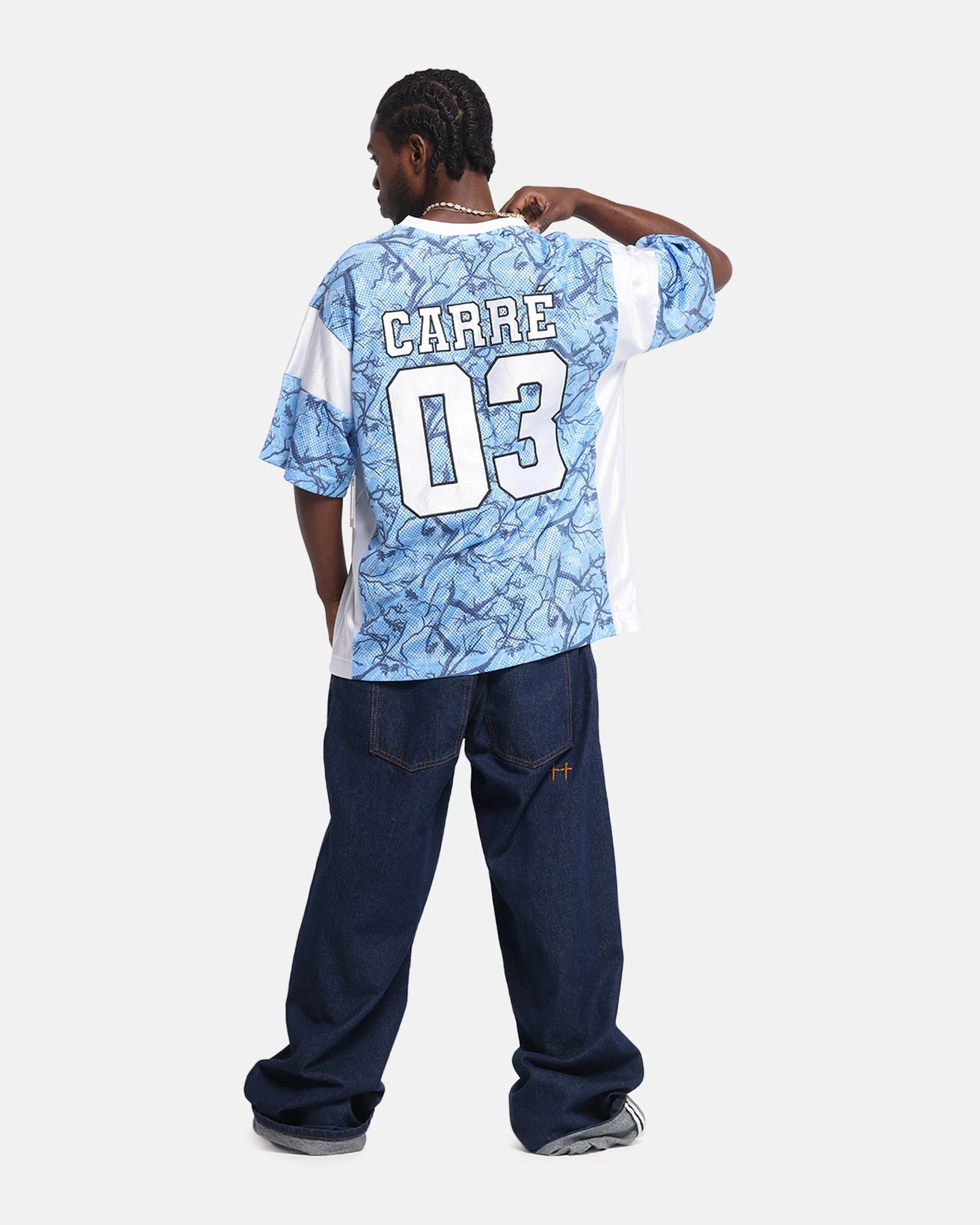 Street Style Carre Outlaw Jersey Light Blue Real Tree