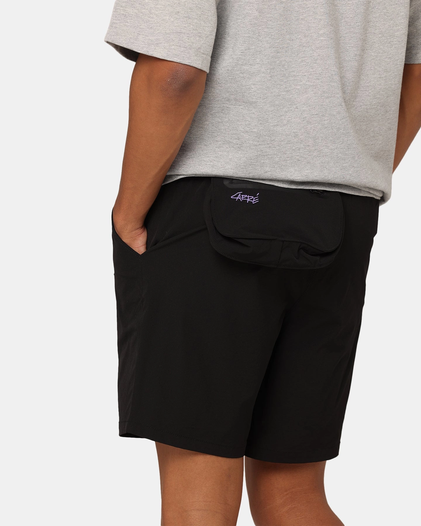 artisanal quality Carre Pace Nylon Shorts Black