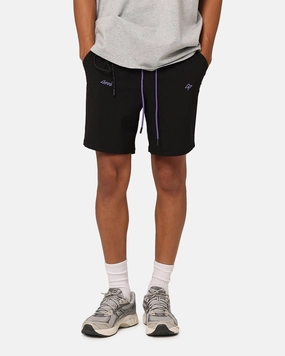 Ultra Soft Touch quick-drying Carre Pace Nylon Shorts Black