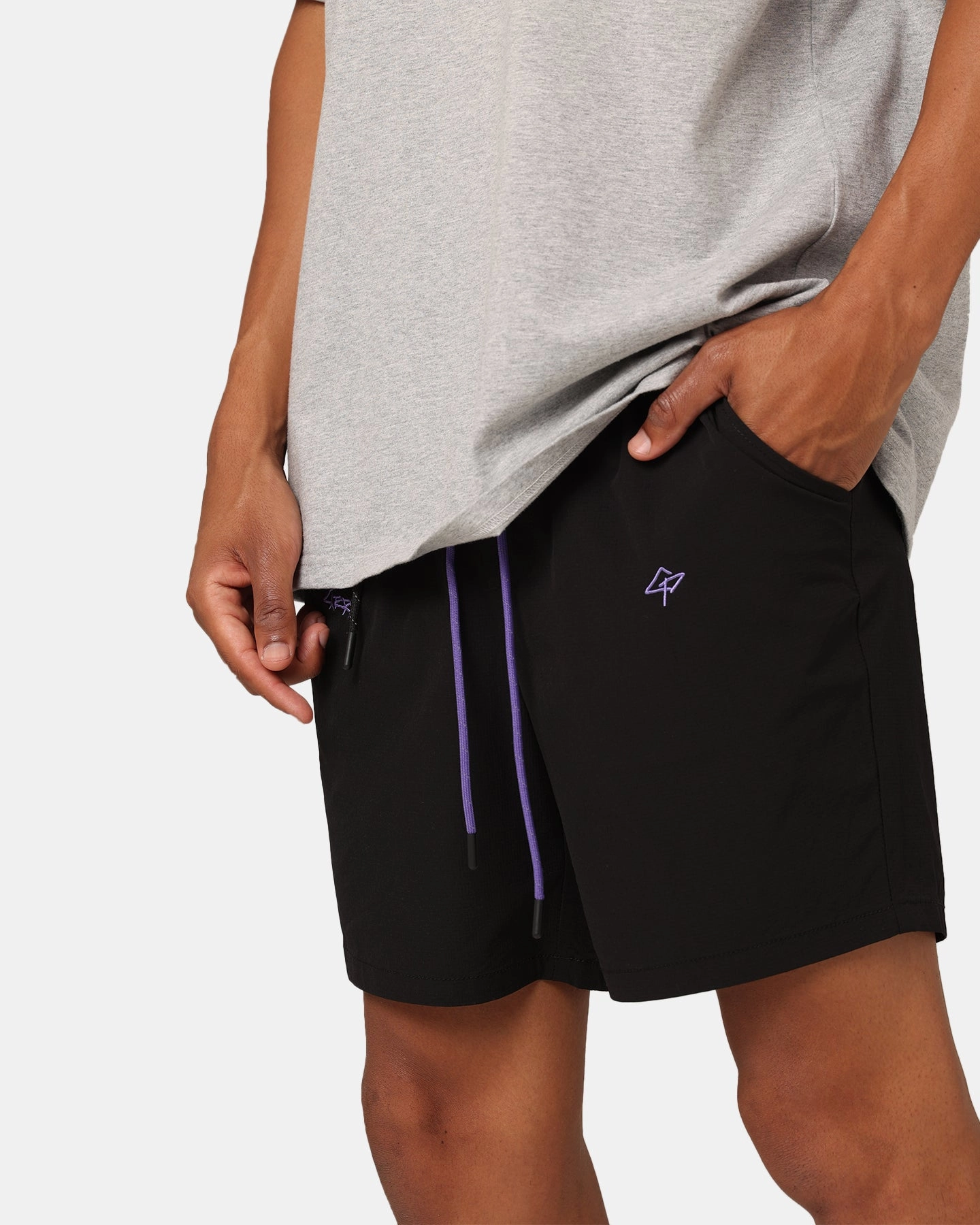 Carre Pace Nylon Shorts Black QuickAdjustStraps Clean Aesthetic