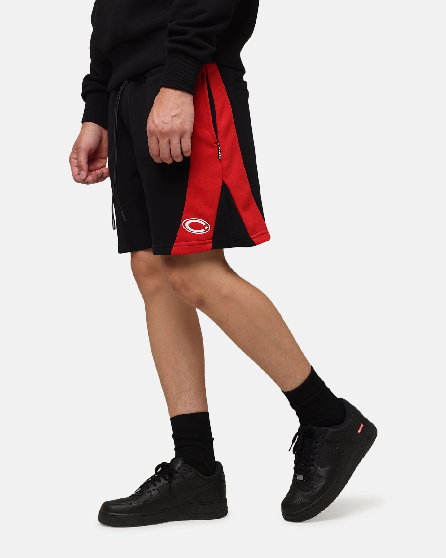 Carre Panelled Shorts Black/Red dancewear