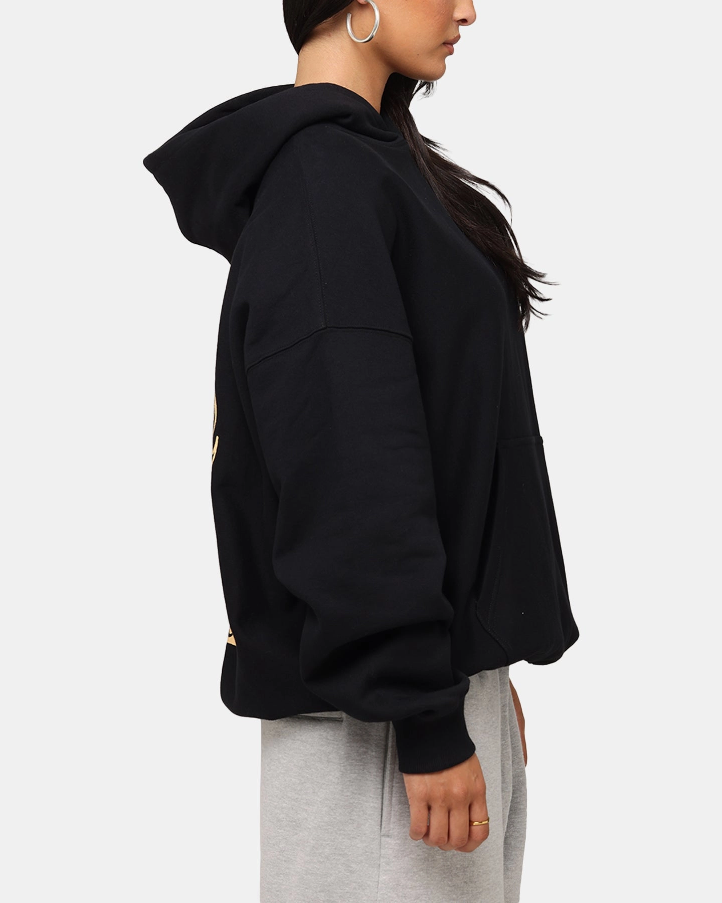 suitable for beauty pageants Zippered Closure Carre Passport Hoodie Black