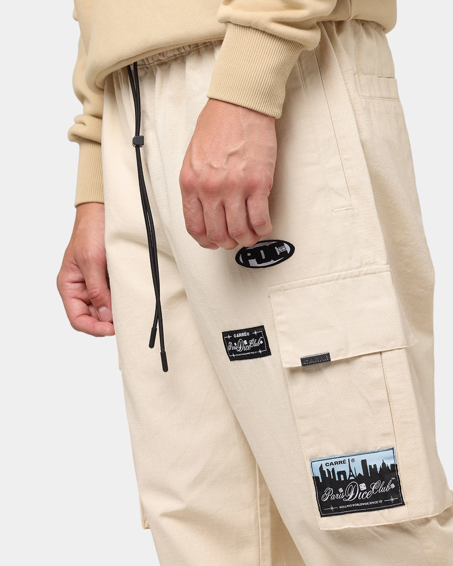 Carre Patchwork Cargo Jogger Cream Active Stretch Air Comfort