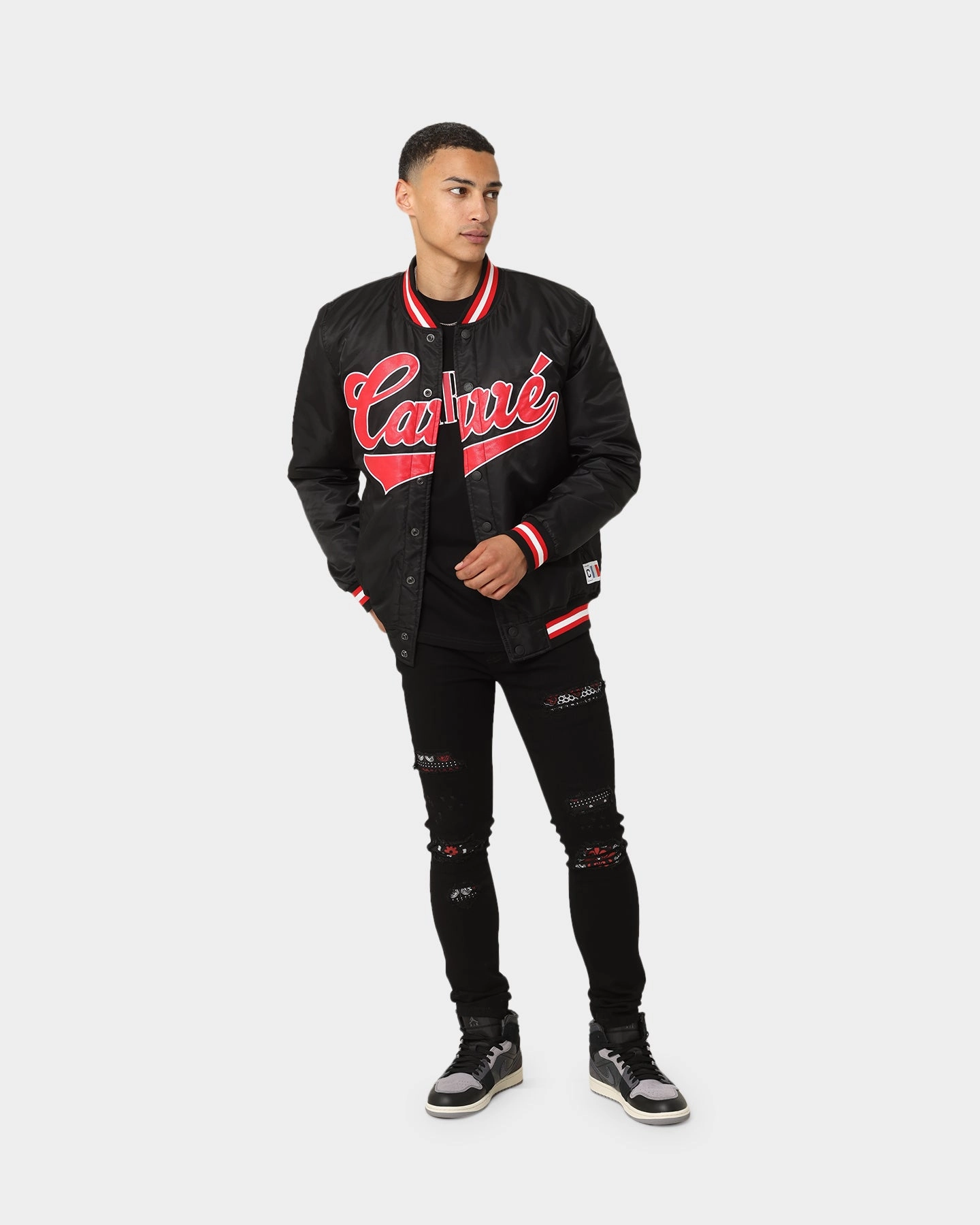 Rain Ready Sombrero Carre PDB Varsity Jacket Black
