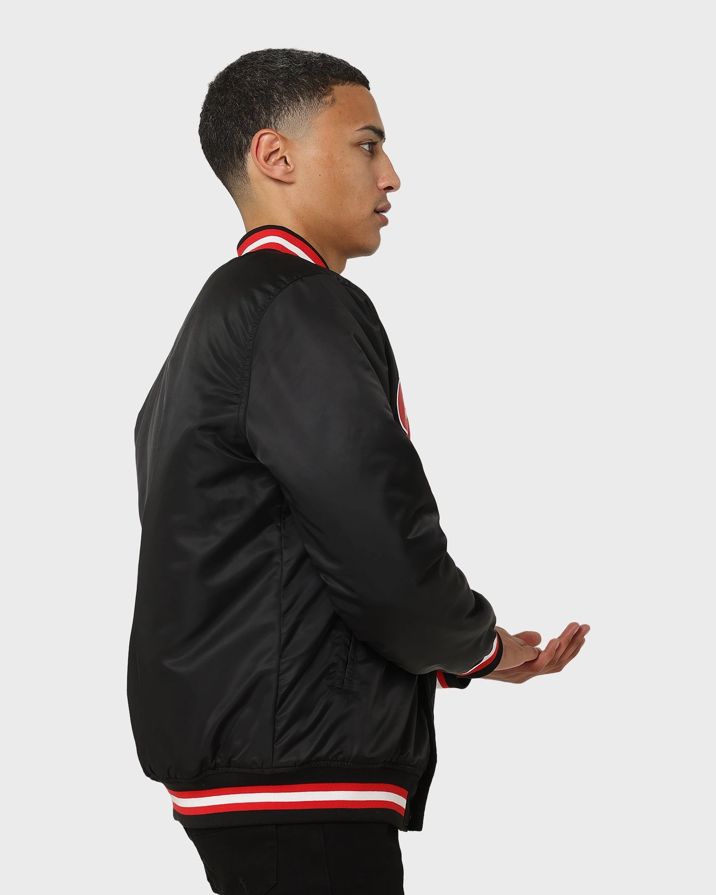 Carre PDB Varsity Jacket Black Leather