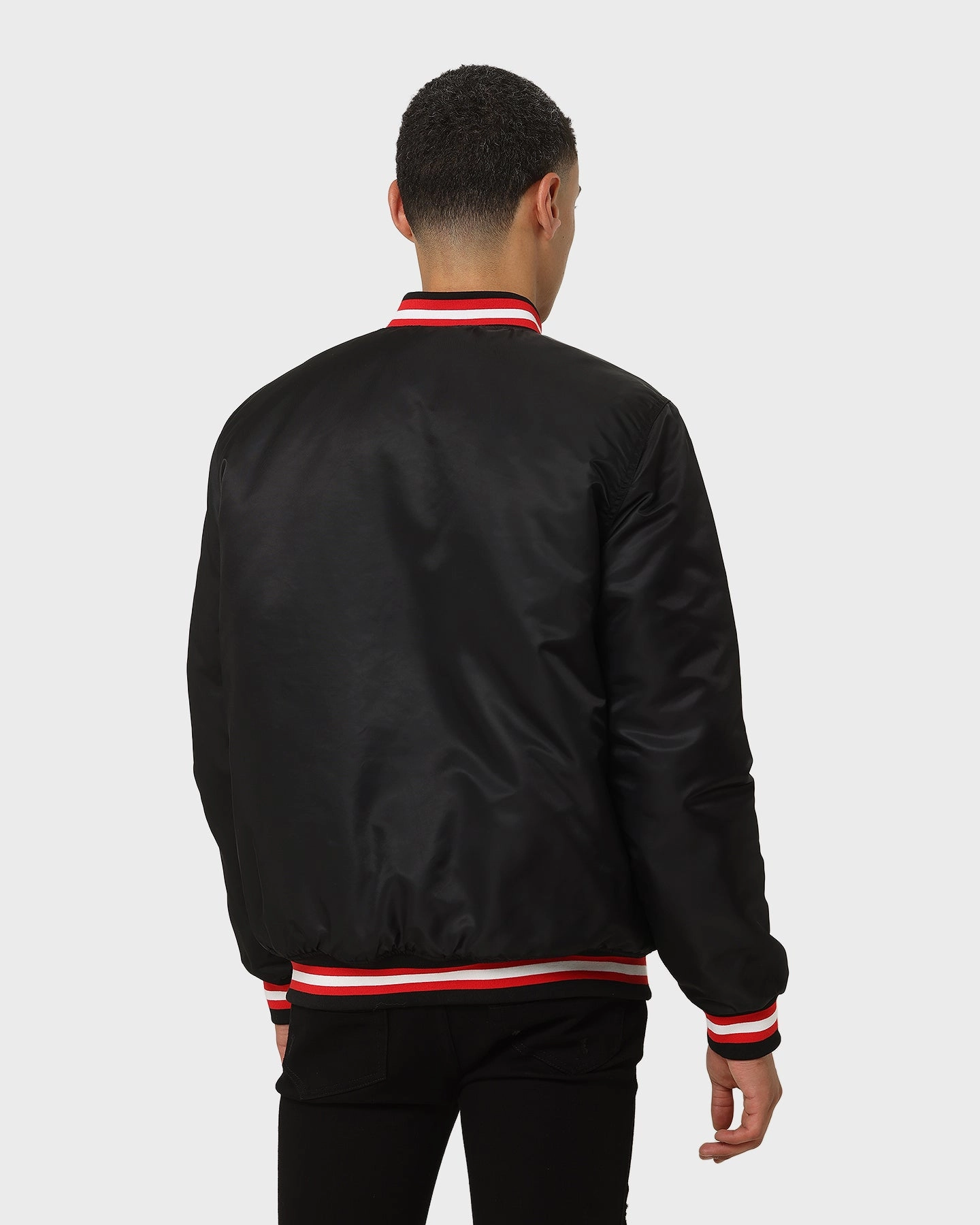 Minimalist Spread Carre PDB Varsity Jacket Black