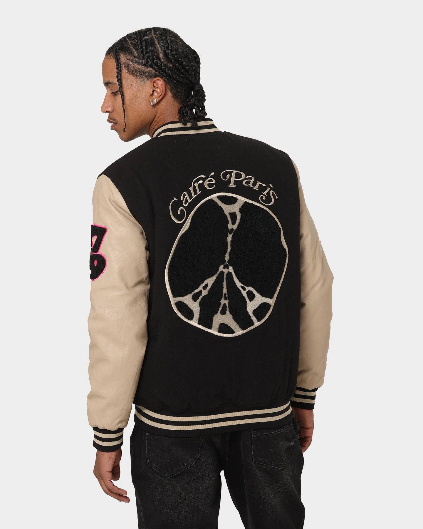 Carre Peace Varsity Jacket Black/Stone Defend Multi Pocket Design