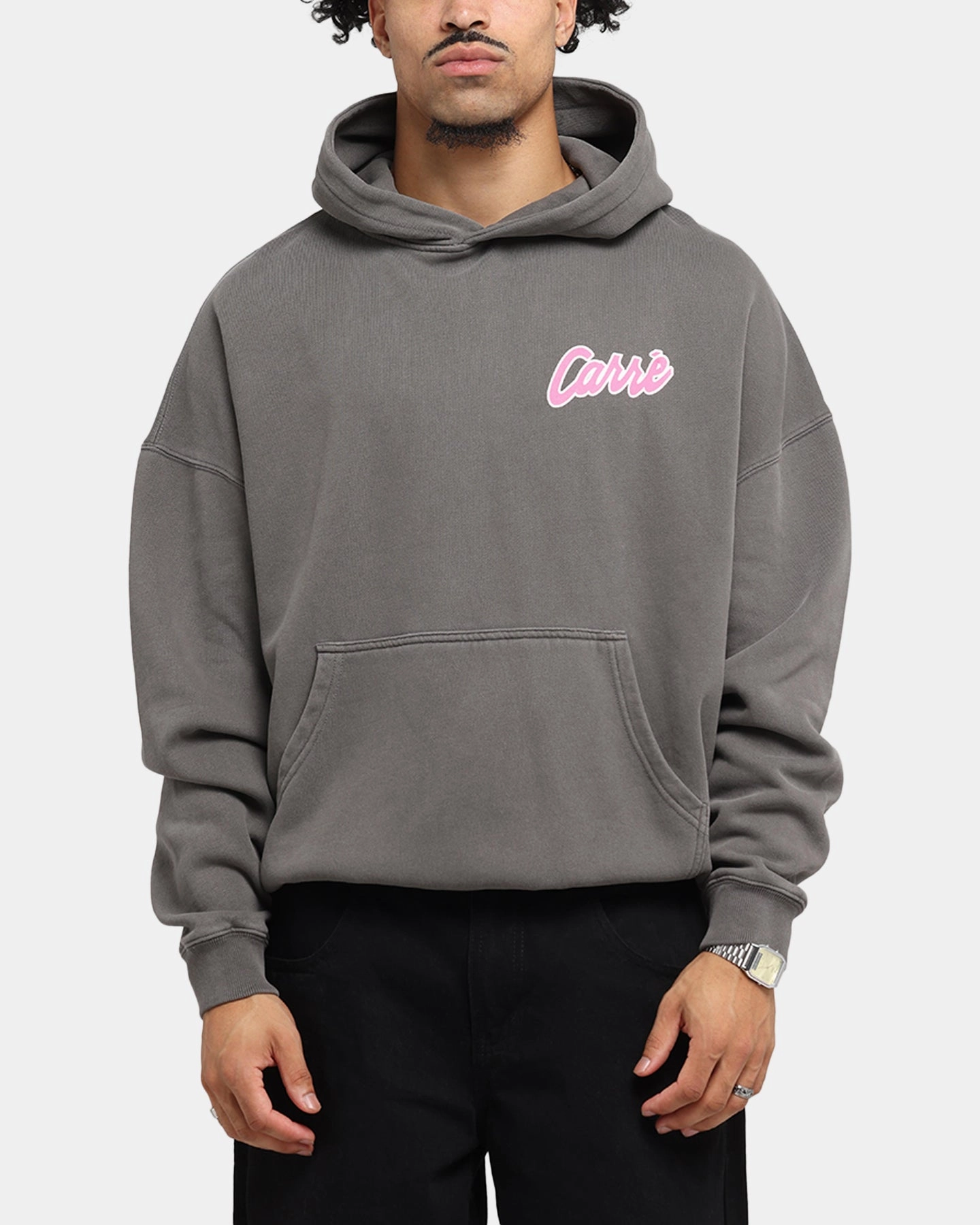Carre Pepe Hoodie Washed Charcoal Street Function Performance Outerwear