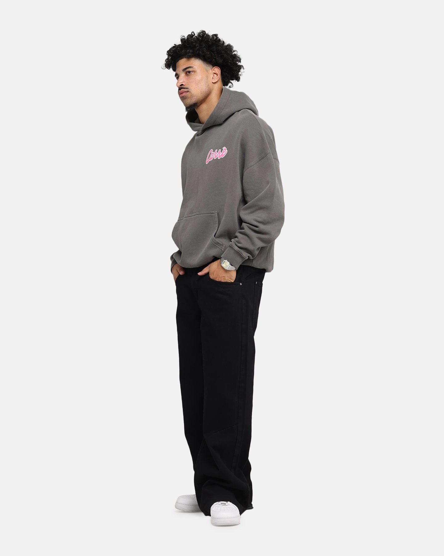 Carre Pepe Hoodie Washed Charcoal Four Way Stretch