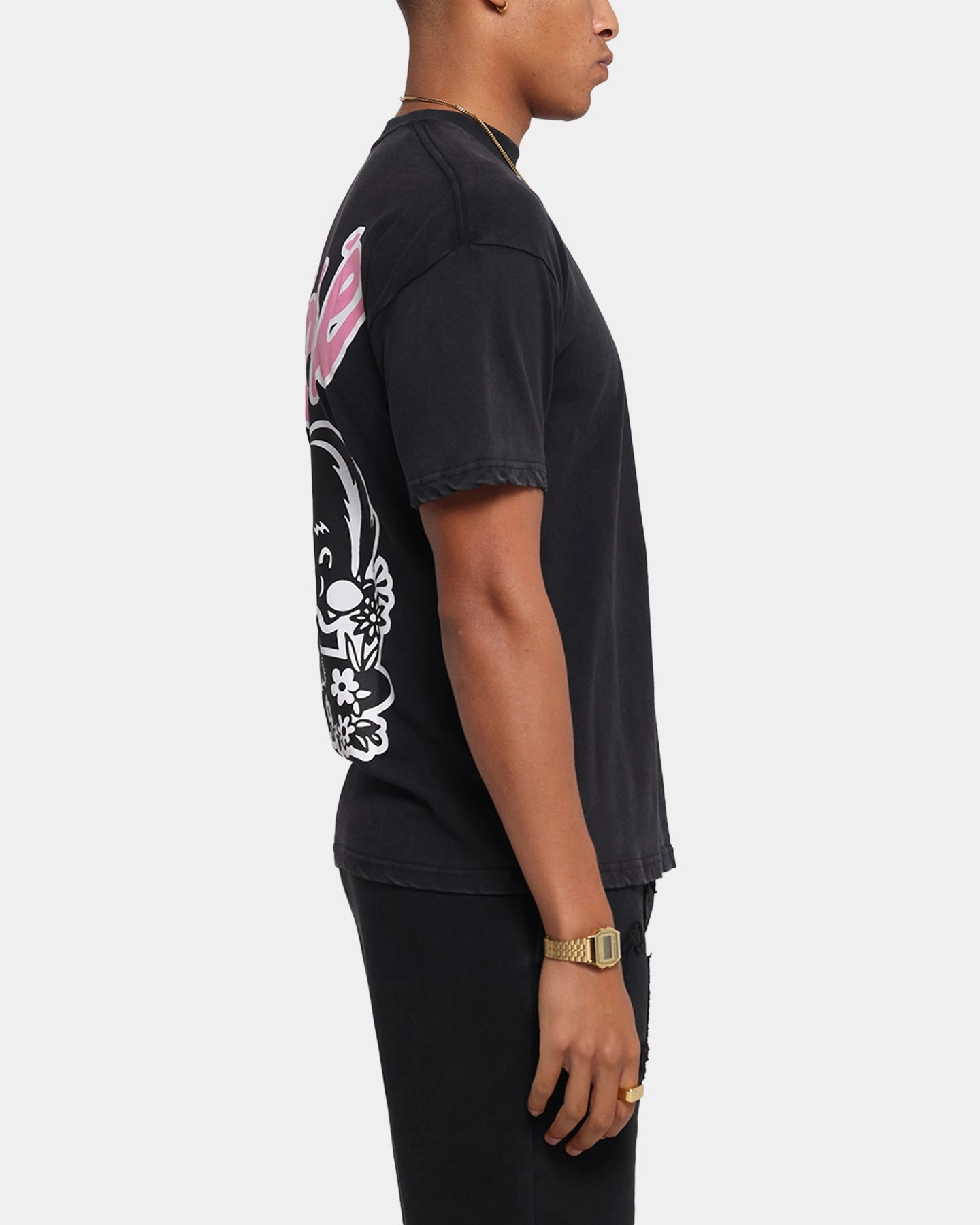 Carre Pepe T-Shirt Black Acidwash Chic Vibe